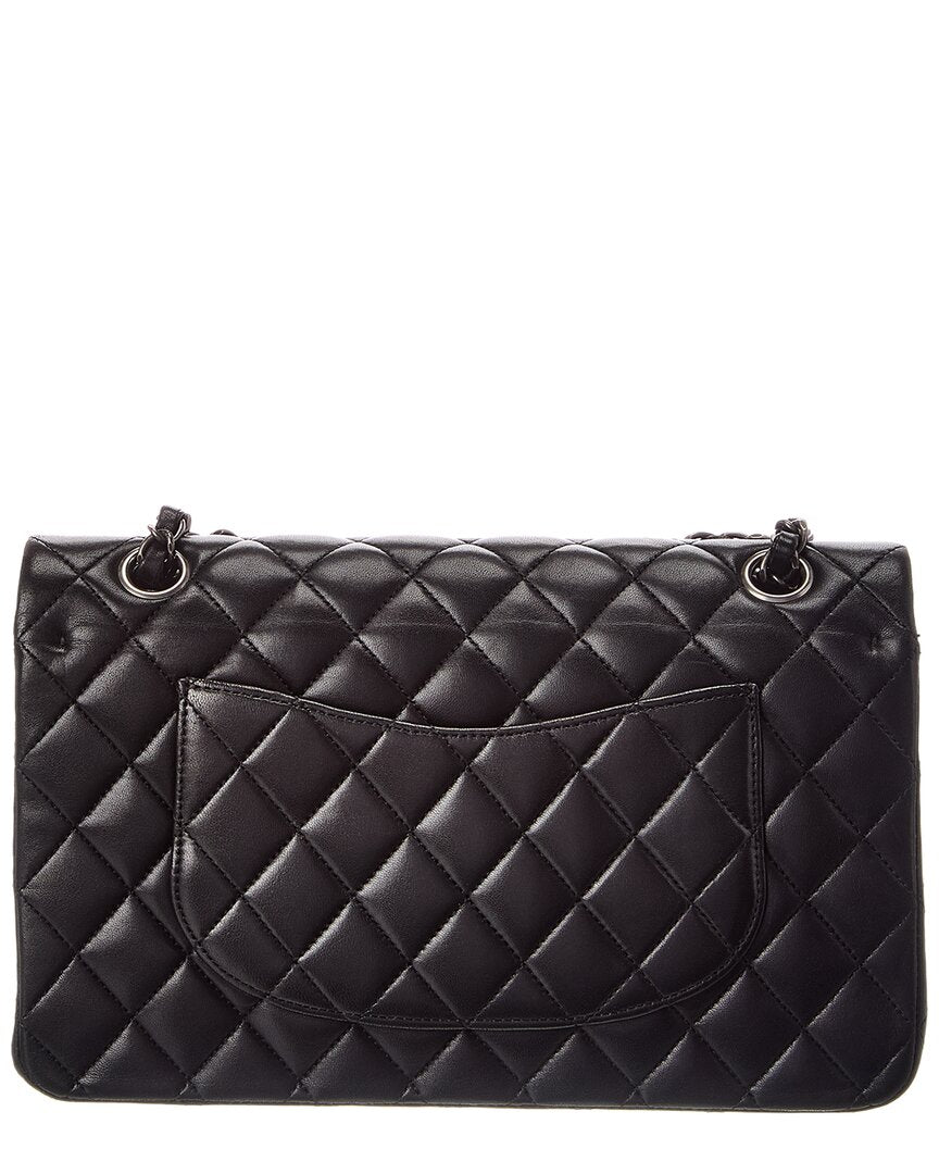 Chanel Chanel Black Quilted Leather Medium Double Flap (Authentic Pre-Loved)
