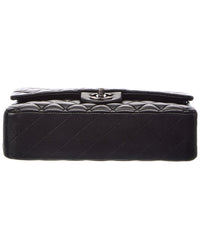 Chanel Chanel Black Quilted Leather Medium Double Flap (Authentic Pre-Loved)