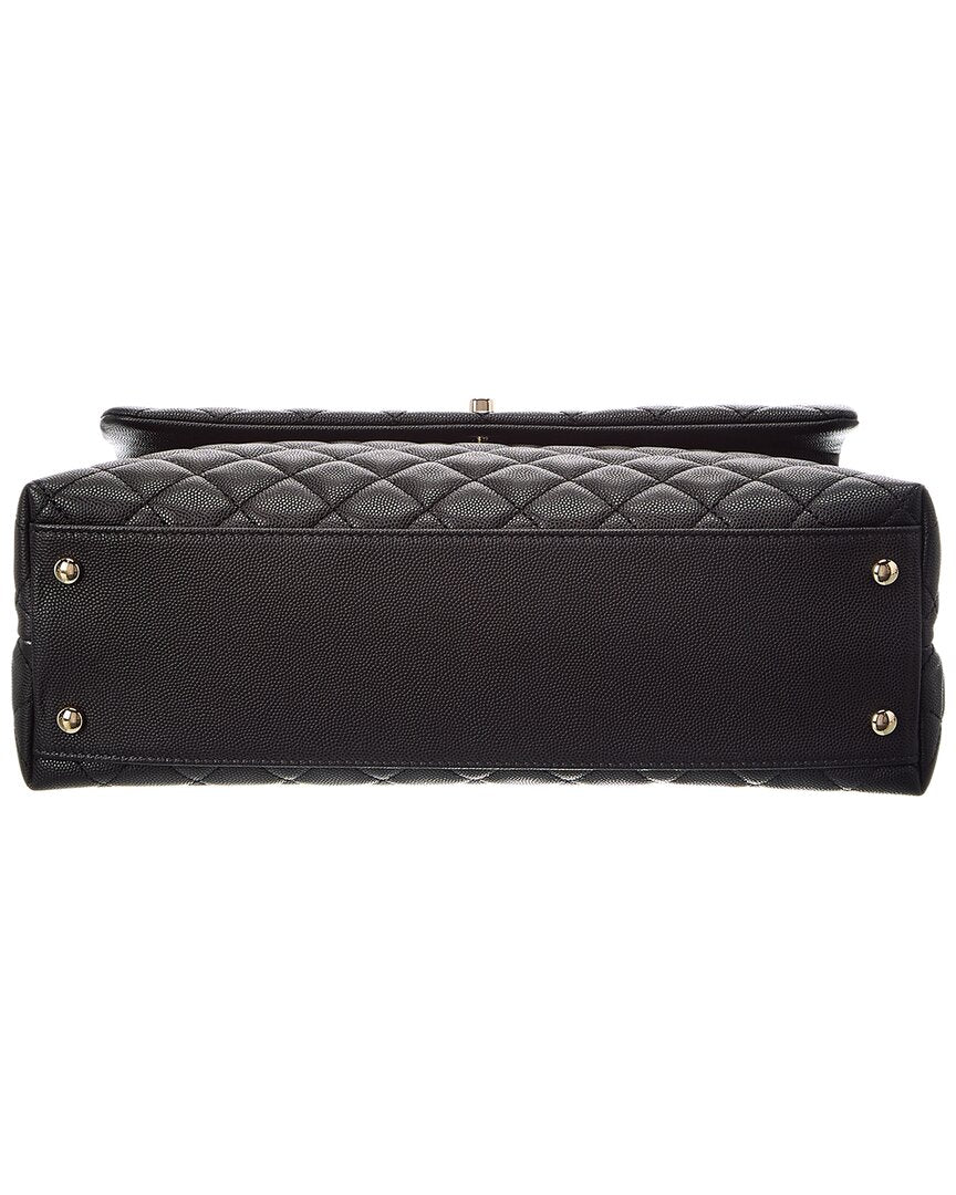 Chanel Chanel Black Quilted Leather Coco Handle Shoulder Bag (Authentic Pre-Loved)