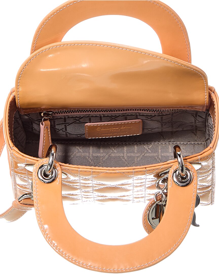Dior Dior Neutral Leather Cannage Mini Lady Dior (Authentic Pre-Loved)