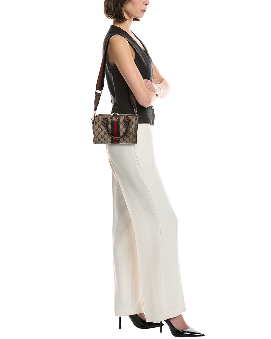 Gucci Gucci Ophidia Canvas & Leather Shoulder Bag