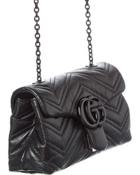 Gucci Gucci Gg Marmont Mini Leather Shoulder Bag