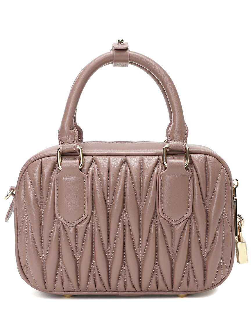 Tiffany & Fred Paris Pleated Leather Satchel