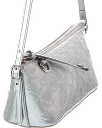 Gucci Gucci Gg Emblem Small Patent Shoulder Bag