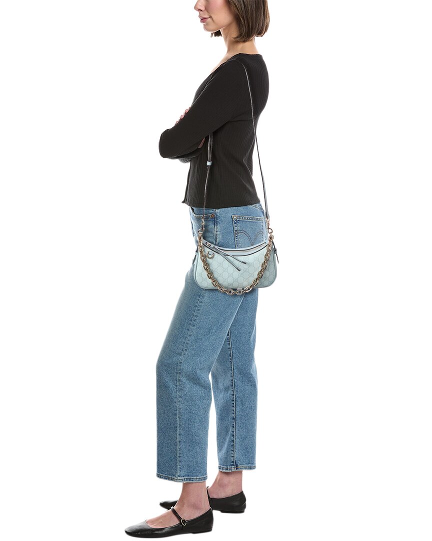 Gucci Gucci Gg Emblem Leather Shoulder Bag