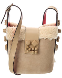 Christian Louboutin Christian Louboutin Suede, Sherpa & Leather Shoulder Bag