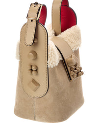 Christian Louboutin Christian Louboutin Suede, Sherpa & Leather Shoulder Bag