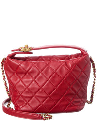 Pre-Owned Chanel Red Quilted Lambskin Leather Perfect Meeting Hobo Shoulder Bag (Authentic