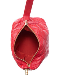 Pre-Owned Chanel Red Quilted Lambskin Leather Perfect Meeting Hobo Shoulder Bag (Authentic