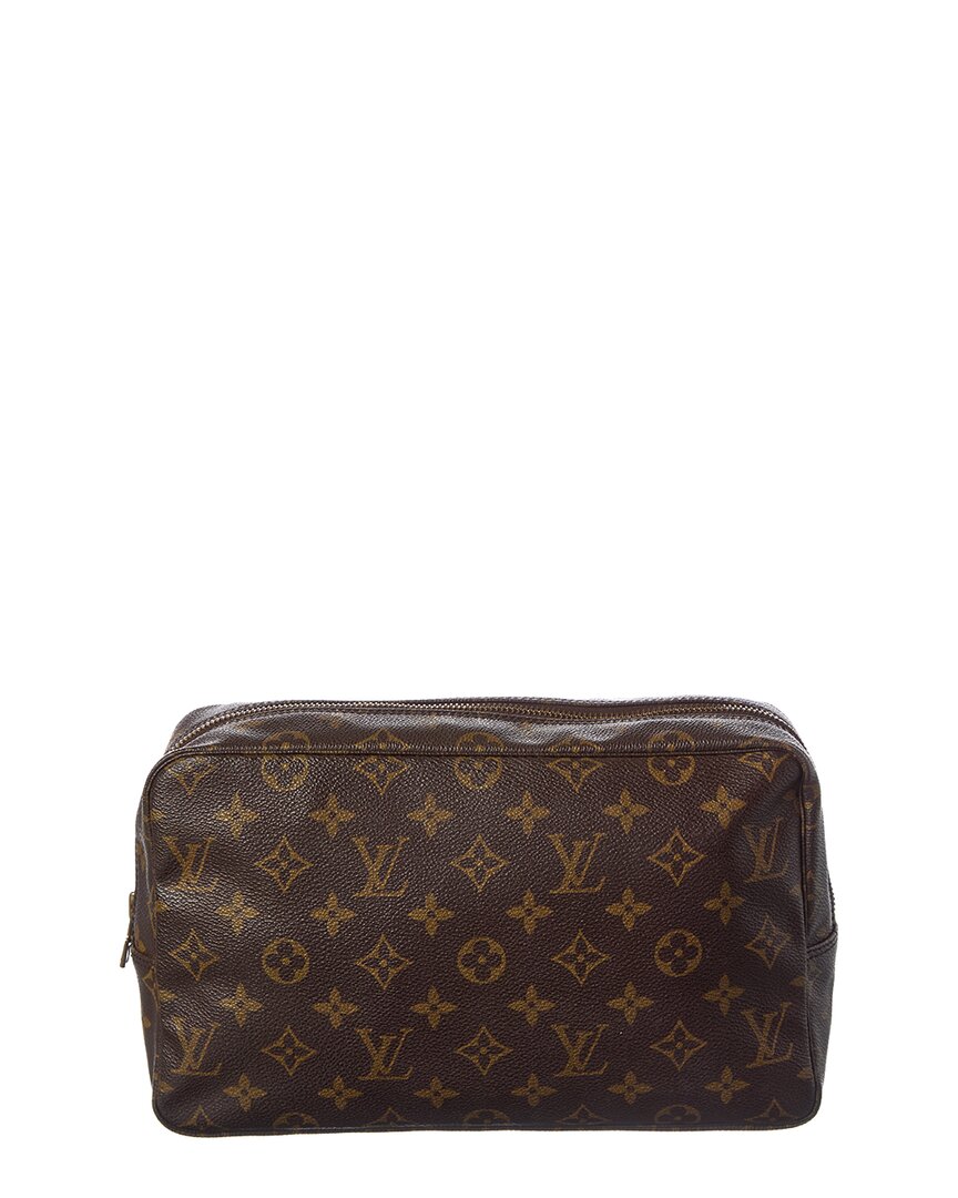 Louis Vuitton Louis Vuitton Brown Monogram Coated Canvas Trousse Toilette 28 (Authentic
