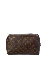 Louis Vuitton Louis Vuitton Brown Monogram Coated Canvas Trousse Toilette 28 (Authentic