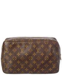 Louis Vuitton Louis Vuitton Brown Monogram Coated Canvas Trousse Toilette 28 (Authentic