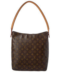 Louis Vuitton Louis Vuitton Brown Monogram Coated Canvas Looping Gm (Authentic Pre-Loved)