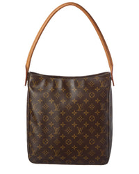 Louis Vuitton Louis Vuitton Brown Monogram Coated Canvas Looping Gm (Authentic Pre-Loved)