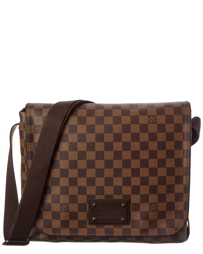 Louis Vuitton Louis Vuitton Brown Damier Ebene Coated Canvas Brooklyn Mm (Authentic Pre-Loved)
