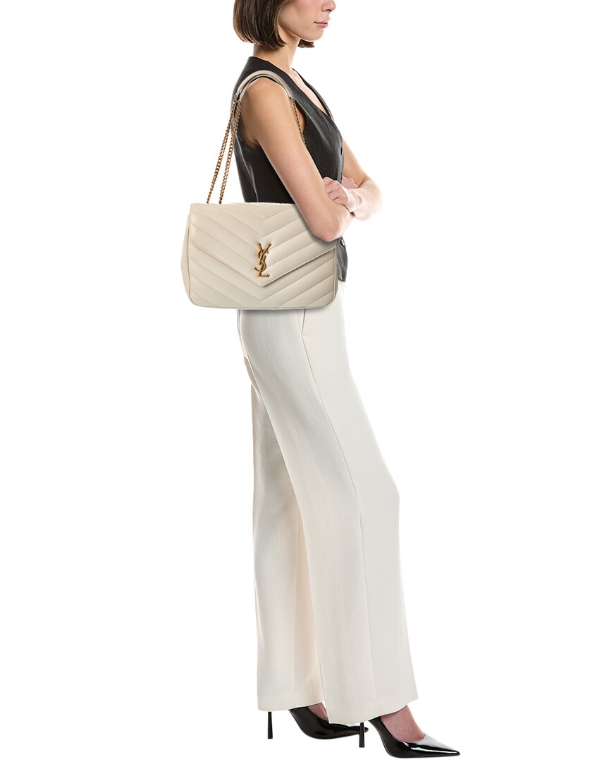 Saint Laurent Saint Laurent Loulou Large Leather Shoulder Bag
