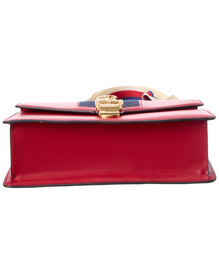Gucci Gucci Hibiscus Calf Leather Small Sylvie Shoulder Bag (Authentic Pre-Loved)