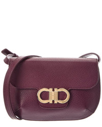 Ferragamo Ferragamo Gancini Leather Shoulder Bag