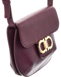 Ferragamo Ferragamo Gancini Leather Shoulder Bag