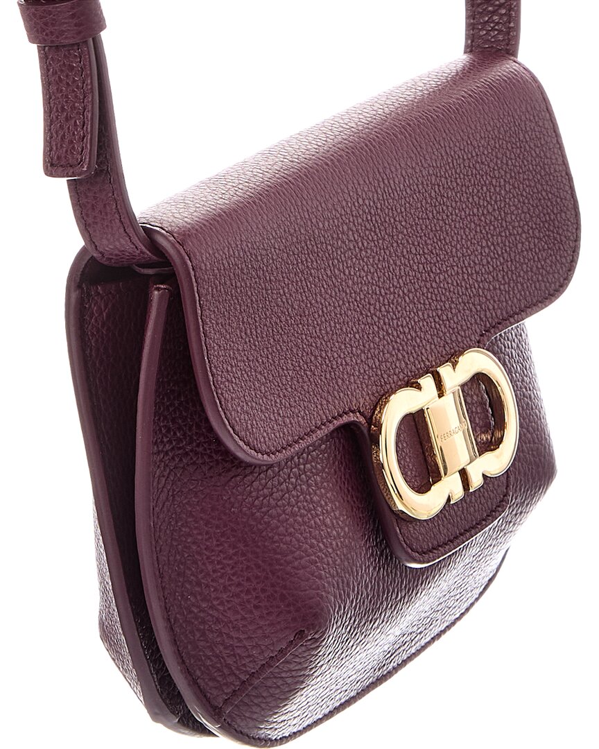 Ferragamo Ferragamo Gancini Leather Shoulder Bag