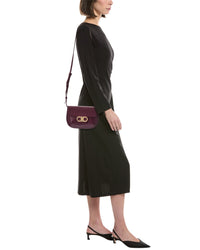 Ferragamo Ferragamo Gancini Leather Shoulder Bag