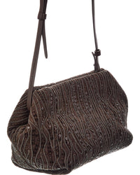Brunello Cucinelli Brunello Cucinelli Canvas & Leather Shoulder Bag