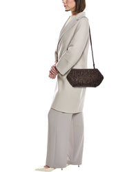Brunello Cucinelli Brunello Cucinelli Canvas & Leather Shoulder Bag