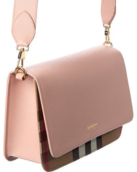 Burberry Burberry Check Canvas & Leather Shoulder Bag