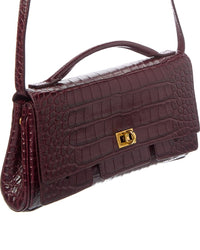 Balenciaga Balenciaga Croc-Embossed Shoulder Bag