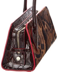 Christian Louboutin Christian Louboutin Haircalf & Patent Shoulder Bag