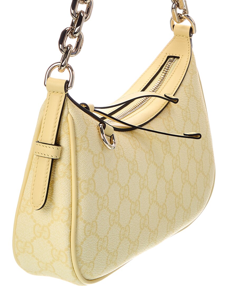Gucci Gucci Gg Emblem Small Gg Supreme Canvas & Leather Shoulder Bag