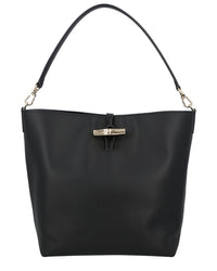 Longchamp Le Roseau Medium Leather Hobo Bag