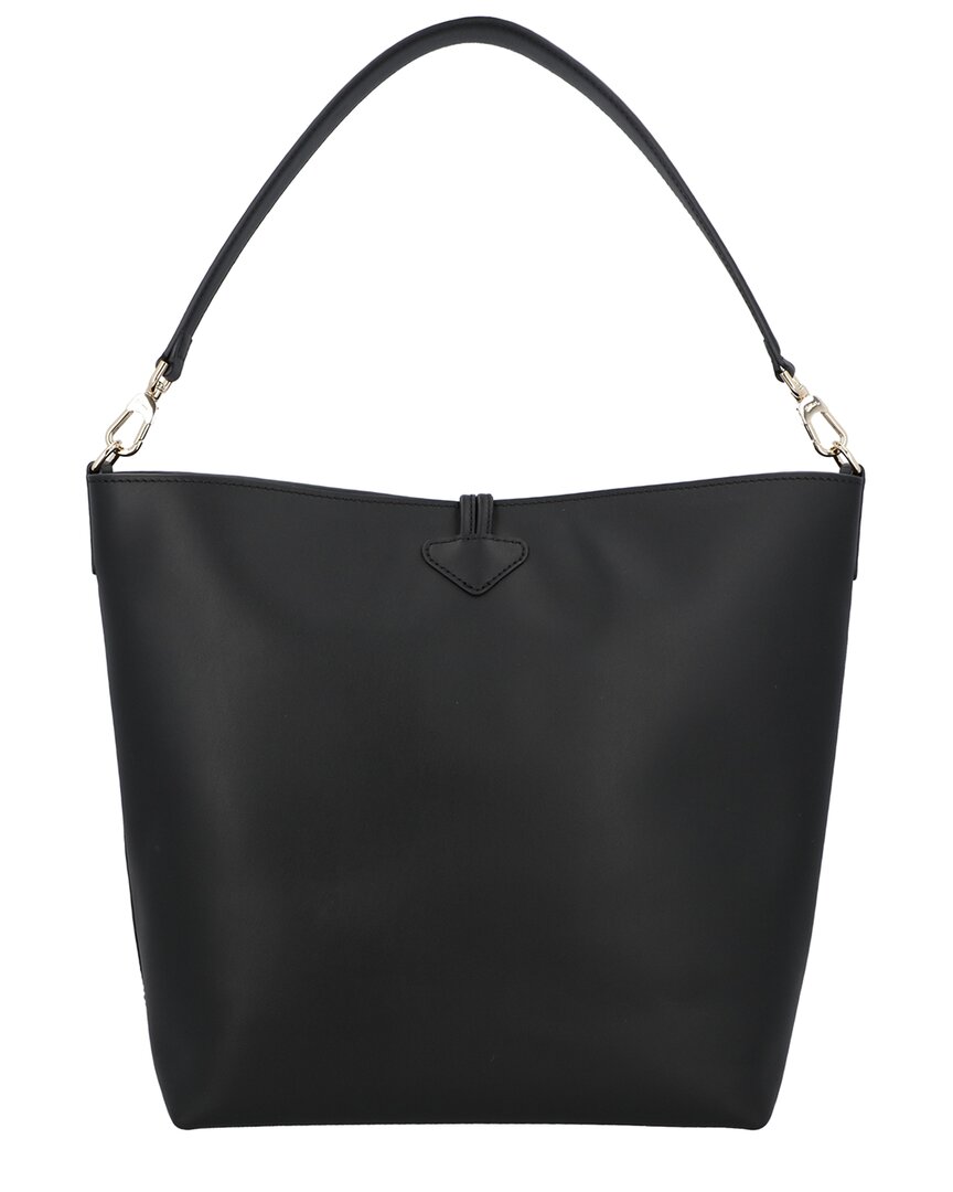 Longchamp Le Roseau Medium Leather Hobo Bag