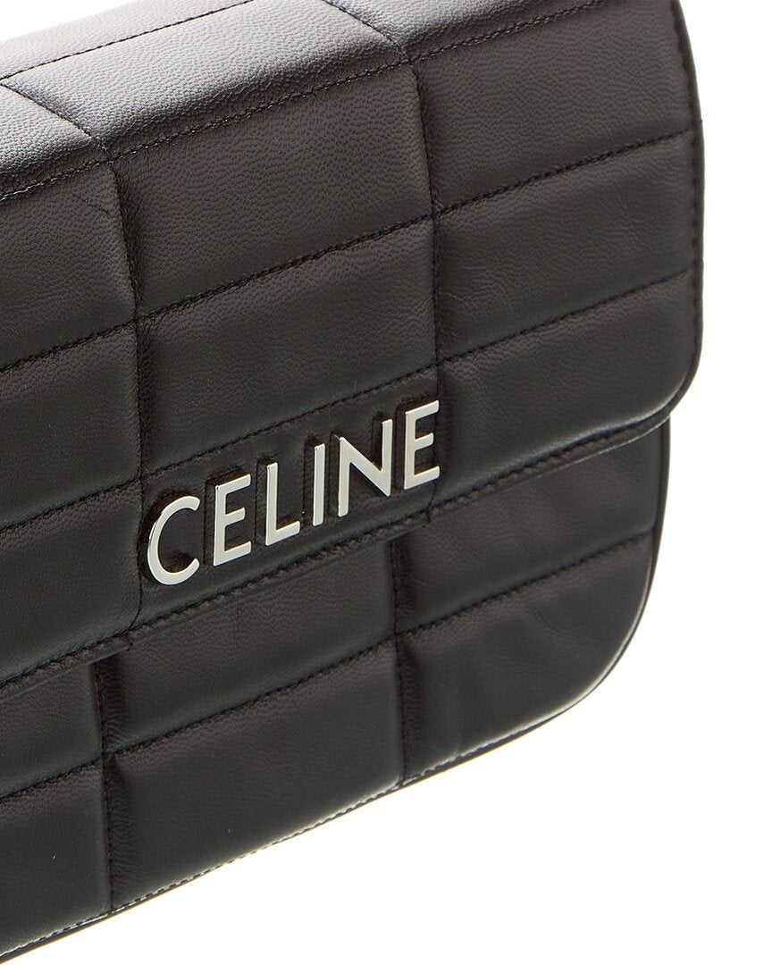 Celine Monochrome Quilted Leather Shoulder Bag – Bluefly