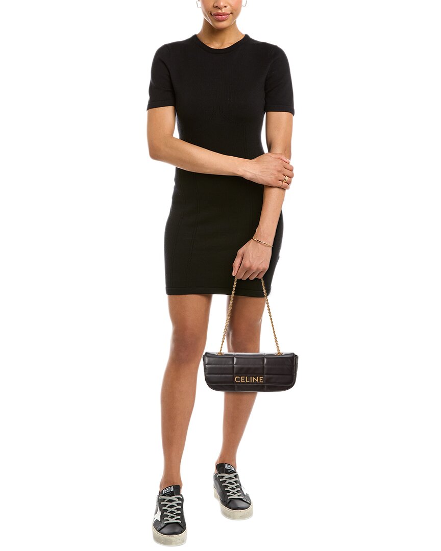 Celine Monochrome Quilted Leather Shoulder Bag