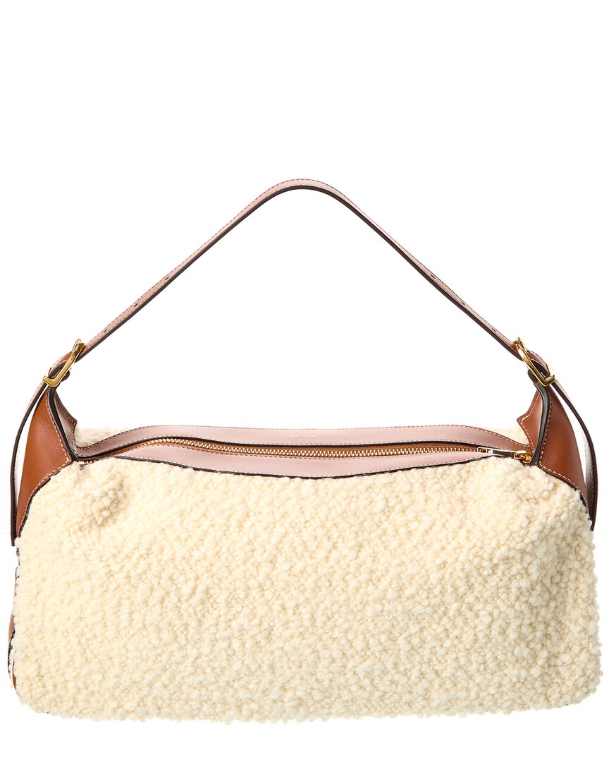 Celine Triomphe Boucle & Leather Shoulder Bag