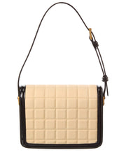 Saint Laurent Solferino Small Quilted Suede & Leather Shoulder Bag