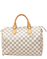 Louis Vuitton Louis Vuitton Ivory Damier Azur Speedy 30 (Authentic Pre-Loved)