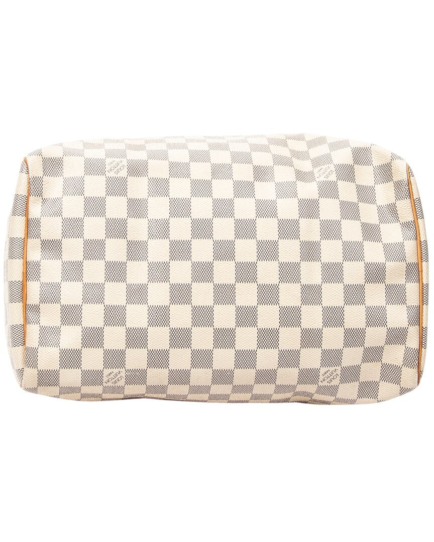 Louis Vuitton Louis Vuitton Ivory Damier Azur Speedy 30 (Authentic Pre-Loved)