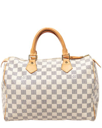 Louis Vuitton Louis Vuitton Ivory Damier Azur Speedy 30 (Authentic Pre-Loved)