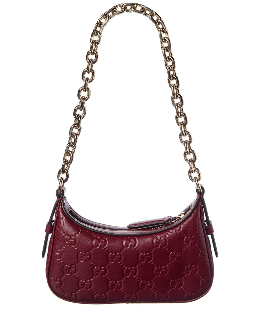 Gucci Gucci Gg Emblem Leather Shoulder Bag