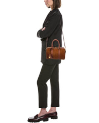 CELINE Celine Boston Medium Suede & Leather Satchel