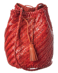 Dragon Diffusion Dragon Diffusion Pompom Double Jump Leather Bucket Bag