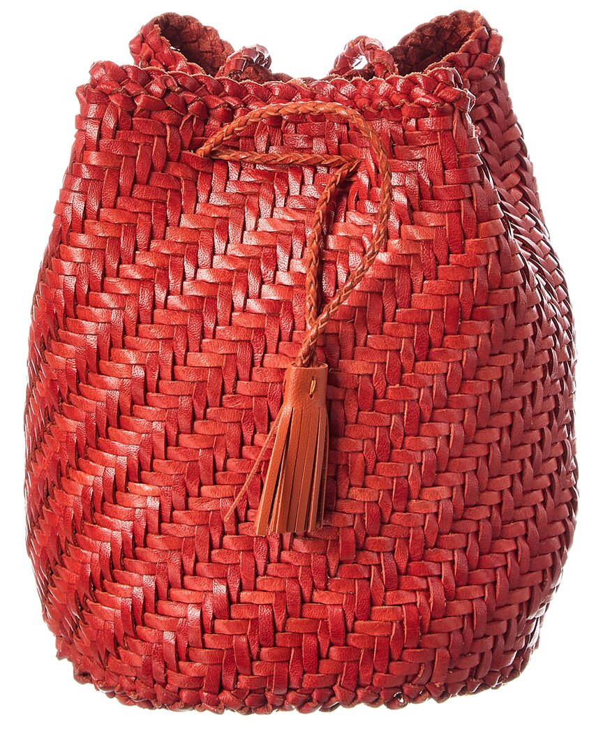 Dragon Diffusion Dragon Diffusion Pompom Double Jump Leather Bucket Bag