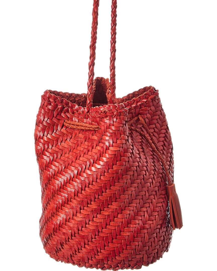 Dragon Diffusion Dragon Diffusion Pompom Double Jump Leather Bucket Bag