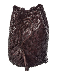 Dragon Diffusion Dragon Diffusion Pompom Double Jump Leather Bucket Bag