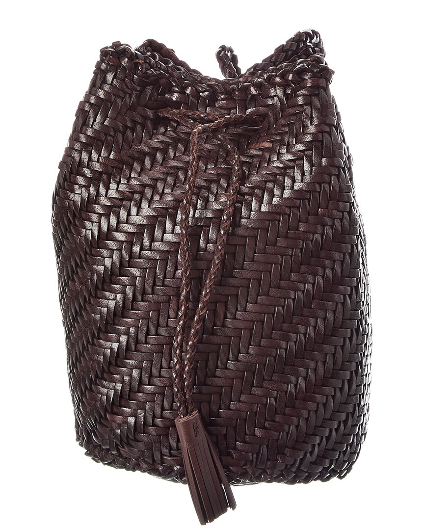 Dragon Diffusion Dragon Diffusion Pompom Double Jump Leather Bucket Bag