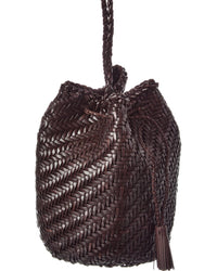Dragon Diffusion Dragon Diffusion Pompom Double Jump Leather Bucket Bag