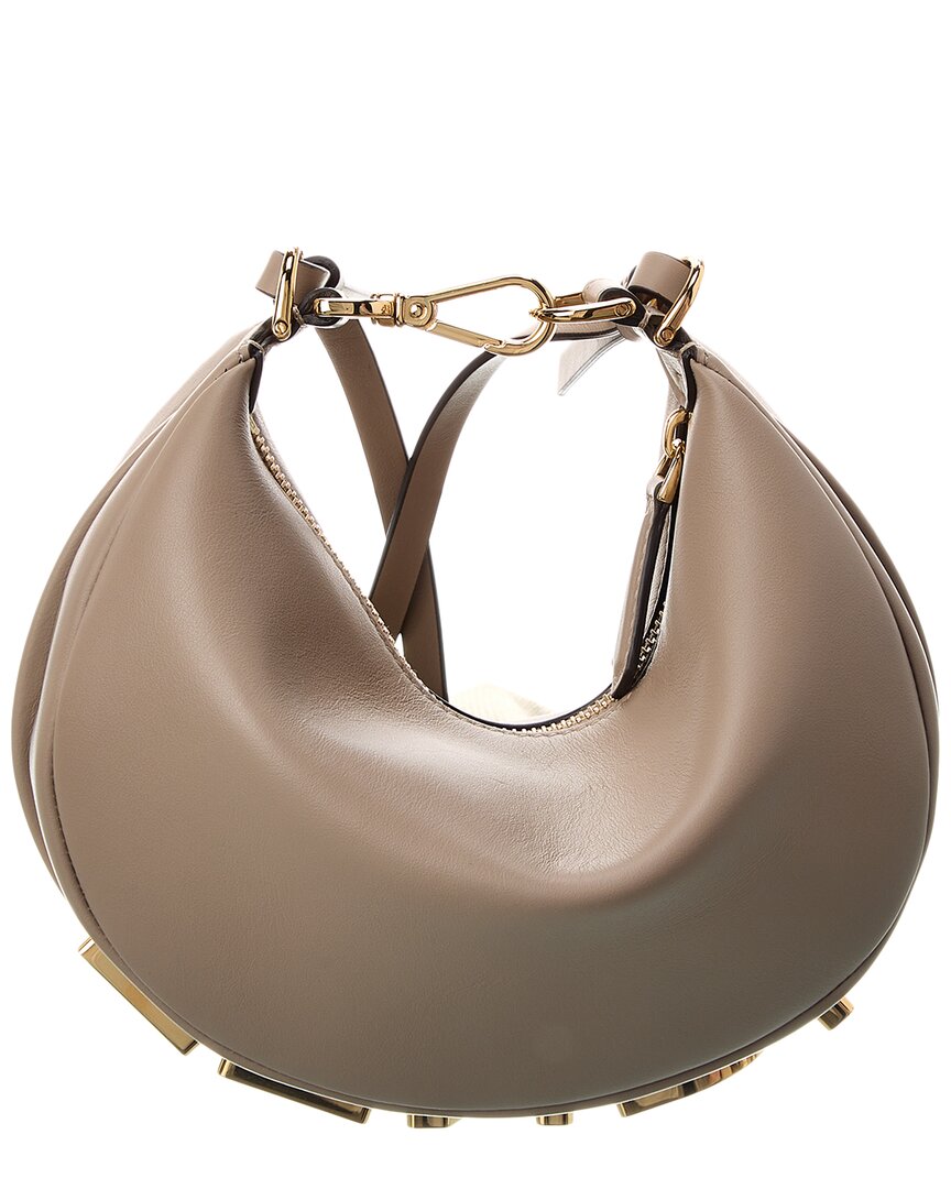 FENDI Fendi Fendigraphy Mini Leather Hobo Bag