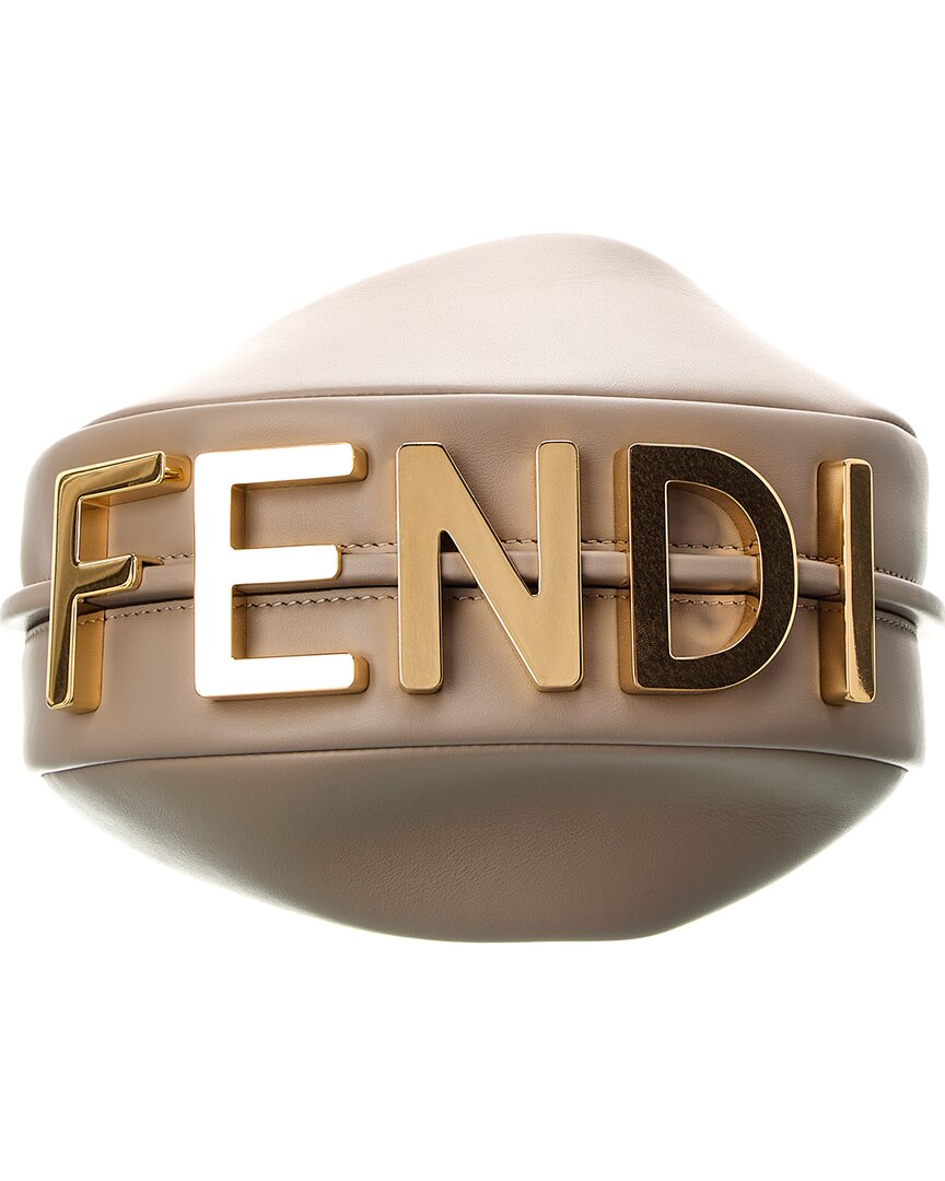FENDI Fendi Fendigraphy Mini Leather Hobo Bag